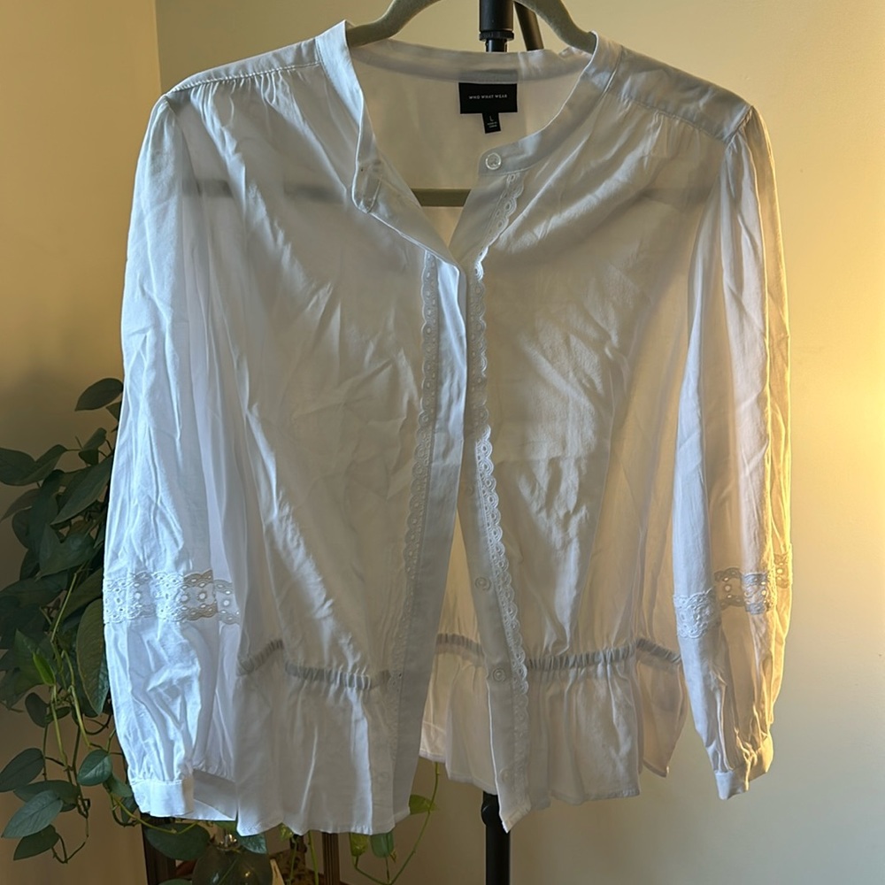 Who What Wear white blouse